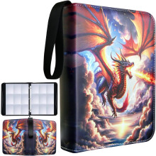 Clasă cu cărți de colecție Dragon de Foc, cu 4 buzunare, 400 de buzunare