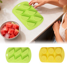 Moule à pâtisserie en forme de fruits, ensemble vert et jaune, 2 pièces
