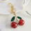 Sleutelhanger met rode kers, zomerfruit hanger (1 stuk) 1