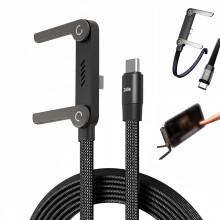 240W Type-C usynlig ladekabel med stativ