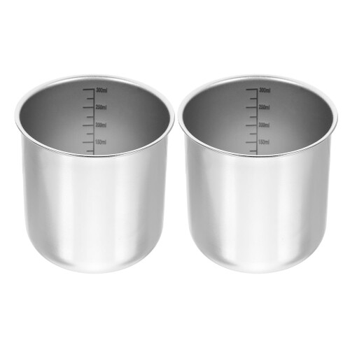 Mätkoppar i rostfritt stål, set, 2 delar