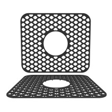 Antislip siliconen afdruipmat, opvouwbaar, voor de gootsteen, grijs