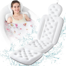 Bath Cushion with Suction Cups for Head and Neck Support