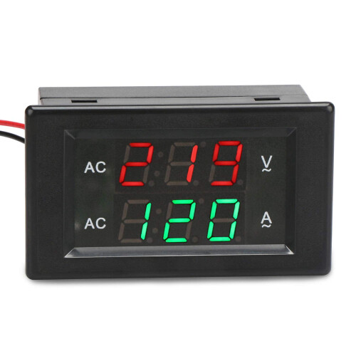 Ψηφιακός μετρητής βολτ-αμπέρ AC500V200A0.39" LED2-σε-1Πάνελ 1