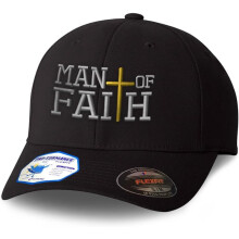 Καπέλο μπαμπά Unisex Flexfit με κέντημα Man of Faith