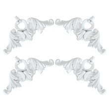 Wood Carving Applique PVC Wall Decoration 4 pcs