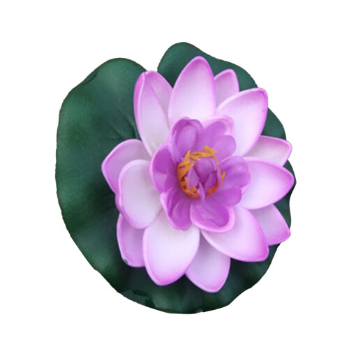 Ninfea artificiale viola per laghetto, 3,93 pollici