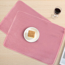 Tapis égouttoir à vaisselle en microfibre rose 50 x 38 cm