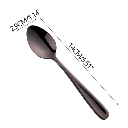 Colher de café em aço inoxidável, elegante e resistente à ferrugem (1 peça) 1