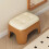 Ottoman Foot Stool Faux Leather Square Accent Table 5