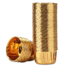 Gold Foil Muffin Cups 50 pcs 3.5 oz aluminum cupcake liners