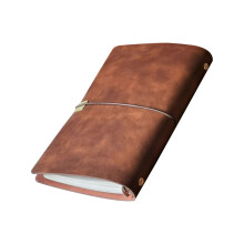 Caderno de couro A5 recarregável, 12,7 x 21 cm, 100 g/m²