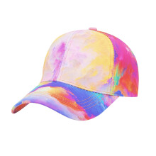 Gorra unisex ajustable con cierre ajustable y estampado tie-dye en 3D