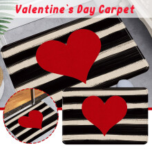 Valentinsdag dørmatte 40x60cm absorberende sklisikker