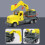 Push-Pull Excavator Toy – Moving Wheels, ABS Plastic, 6