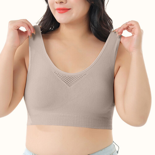 Σουτιέν Γιόγκα Plus Size χωρίς Ραφή για Γυναικεία Μονόχρωμη 1 Συσκευασία 1
