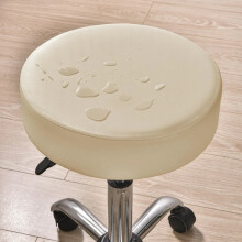 Housse de chaise ronde en similicuir pour tabouret de bar (1 pièce)