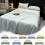 Silk Bedding Set Solid Color Washable 4-Piece 1