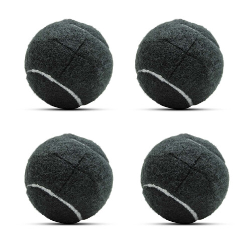 Czarne piłki tenisowe Glide Balls 4 szt. 6,5 cm