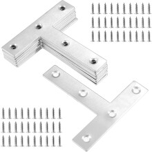 T-vormige reparatieplaatjes van roestvrij staal, 12 stuks, 3,1" x 3,1"