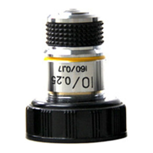 Lente objetiva acromática para microscópio 4x10x40x100x