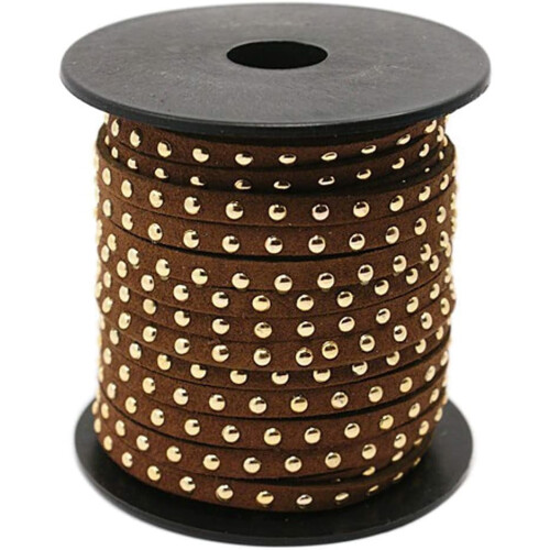 Cordon en suédine marron 5 mm 20 yards