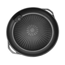Sartén antiadherente portátil para barbacoa, color negro, 1 juego.