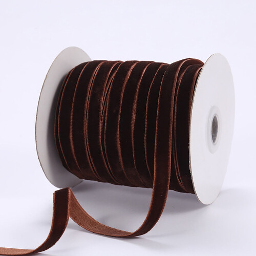 Samtband, 1 cm x 50 Yards, weich beflockt