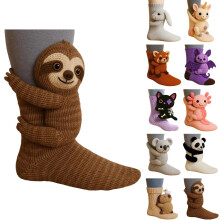 Κάλτσες 3D Knit Sloth από διπλό στρώμα βαμβακιού