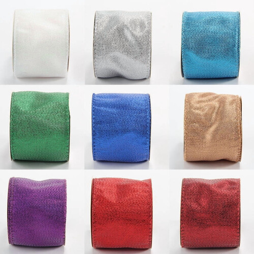 Paars lint met draad, 6,3 cm x 10 yards 1