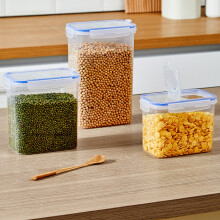 Genomskinliga lufttäta förvaringsbehållare för mat i plast, 4-pack