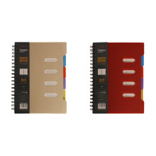 Hardcover spiraalgebonden notitieboek met tussenschotten en tabbladen1