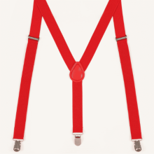 Bretelles homme TELOLY, réglables, robustes, rouges