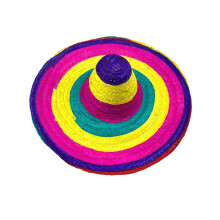 Cappello di paglia tipo sombrero, ideale per travestimenti e per proteggersi dal sole.