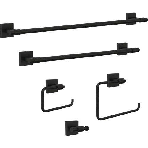 Porte-serviettes mural Maxted noir mat 45,7 cm (18 pouces) 2