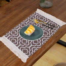 Tovagliette in lino con nappina, confezione da 4