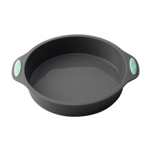 Moule à pâtisserie rond en silicone avec double poignée, compatible four