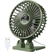 Prenosný stolový ventilátor s USB, 3 rýchlosti, tichý osobný chladiaci ventilátor
