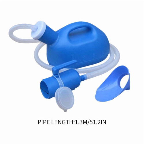 Orinatoio da comodino con tappo e tubo, 2000 ml, portatile.