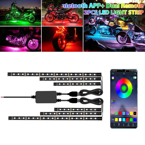 Κιτ λωρίδας LED για μοτοσικλέτα 12V RGB αδιάβροχη IP68