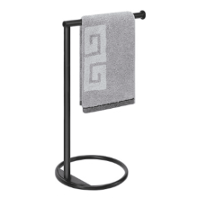 Porte-serviettes en forme de L, noir mat, 20 x 35 cm