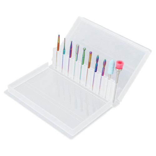 Diamant-Nagelbohrer-Set, verschiedene Formen, 10-teilig
