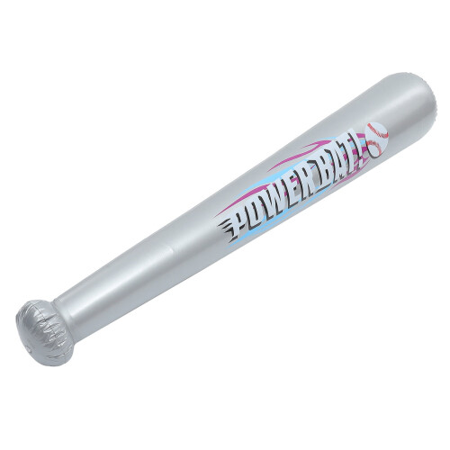 Bate de béisbol inflable gris de PVC, 1 pieza