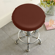 Housse de tabouret de bar imperméable en similicuir 35 x 35 cm Bleu Rouge