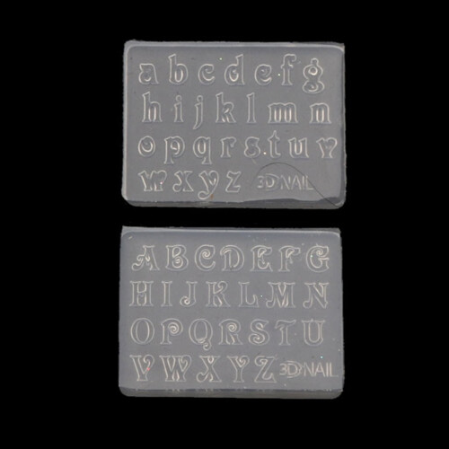 Stampo in resina per numeri e lettere, 3 mm, piccole dimensioni, 2 pezzi