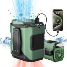 Nositeľný ventilátor na pás s powerbankou 5000 mAh, 10 rýchlostí