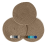 Chenille-Untersetzer, 20 cm, 3er-Set, Kamel 1