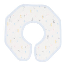 Babyhaklapp i bomull, mjuk, absorberande, ljusblå, 3-pack
