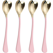 Lingurițe mini de cafea în formă de inimă, 12,9 cm, inox 18/10