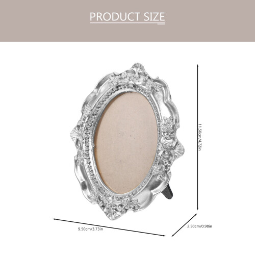 Vintage oval picture frame gold 4x6 inches 1